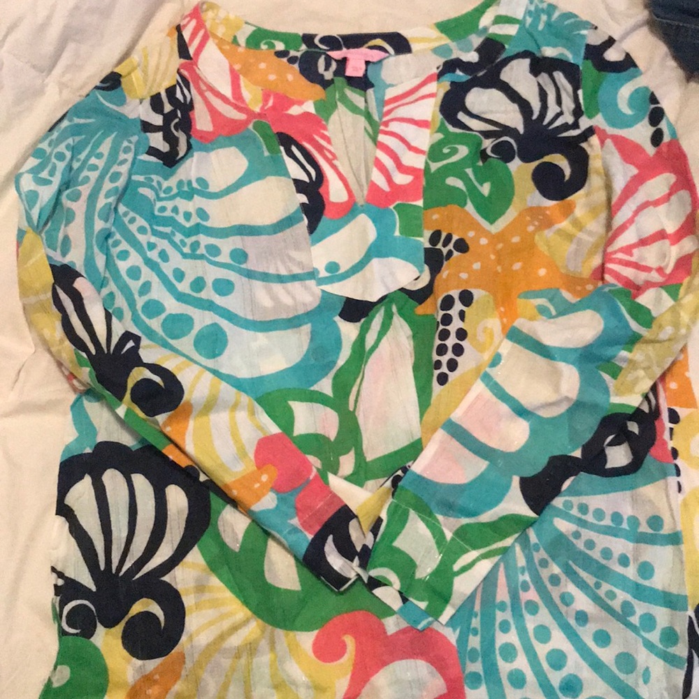 Colorful Lilly Pulitzer Blouse Shirt